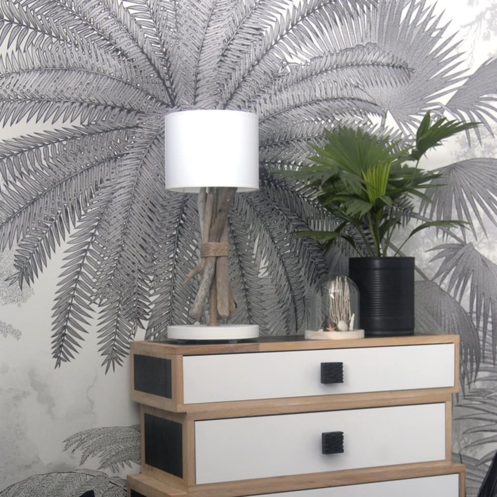 Lampe à poser en bois blanc — vue 3