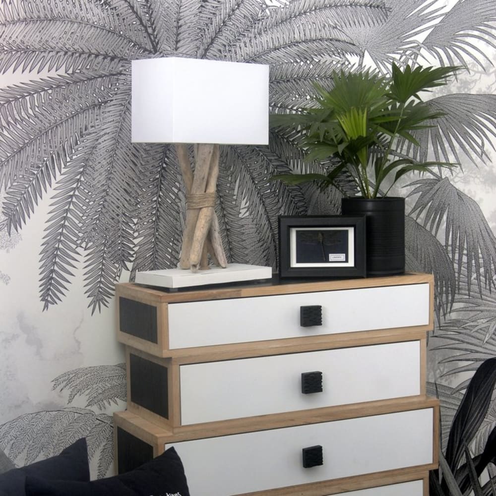 Lampe à poser en bois blanc - Maisons du Monde