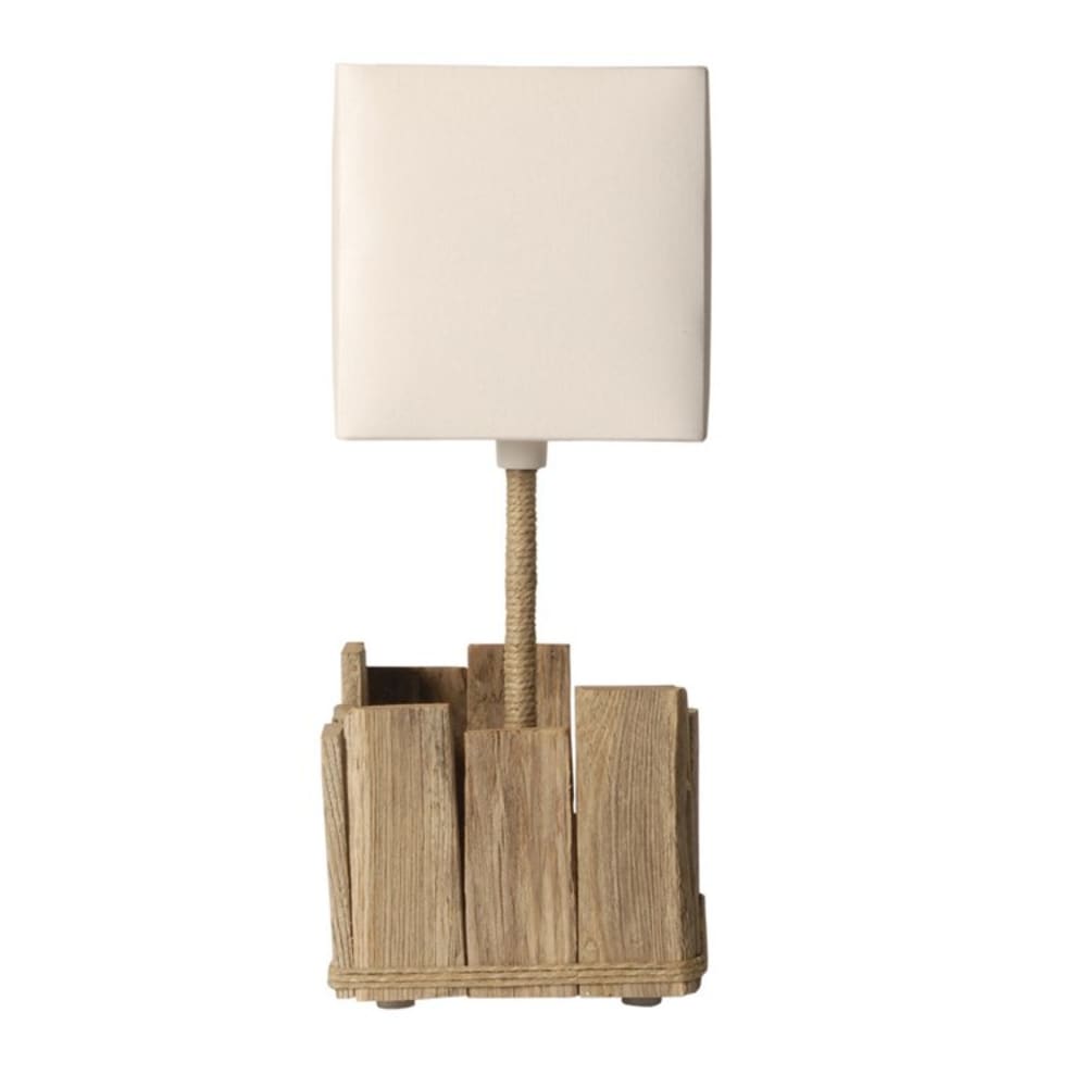 Lampe à poser en bois blanc - Maisons du Monde