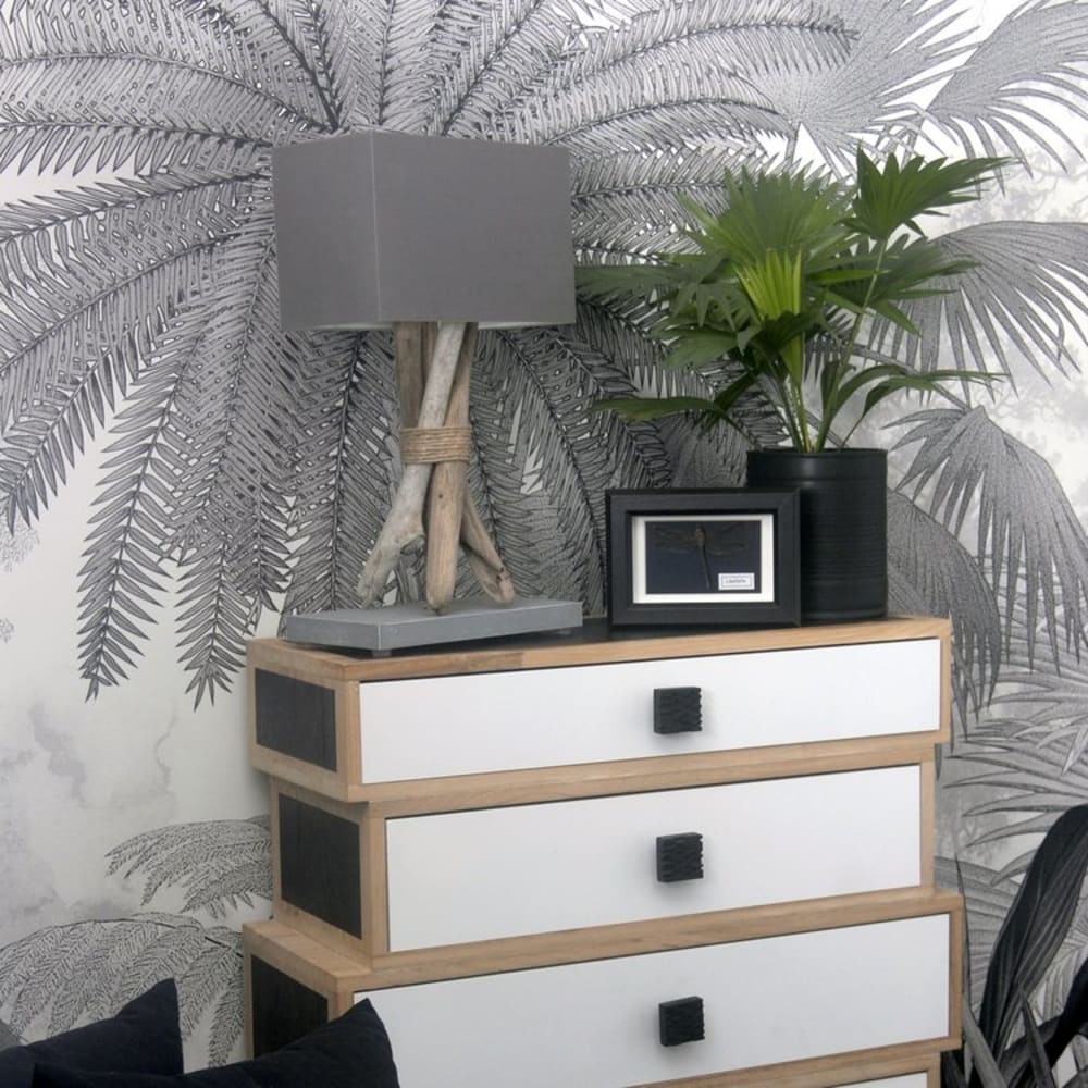 Lampe à poser en bois gris — vue 3