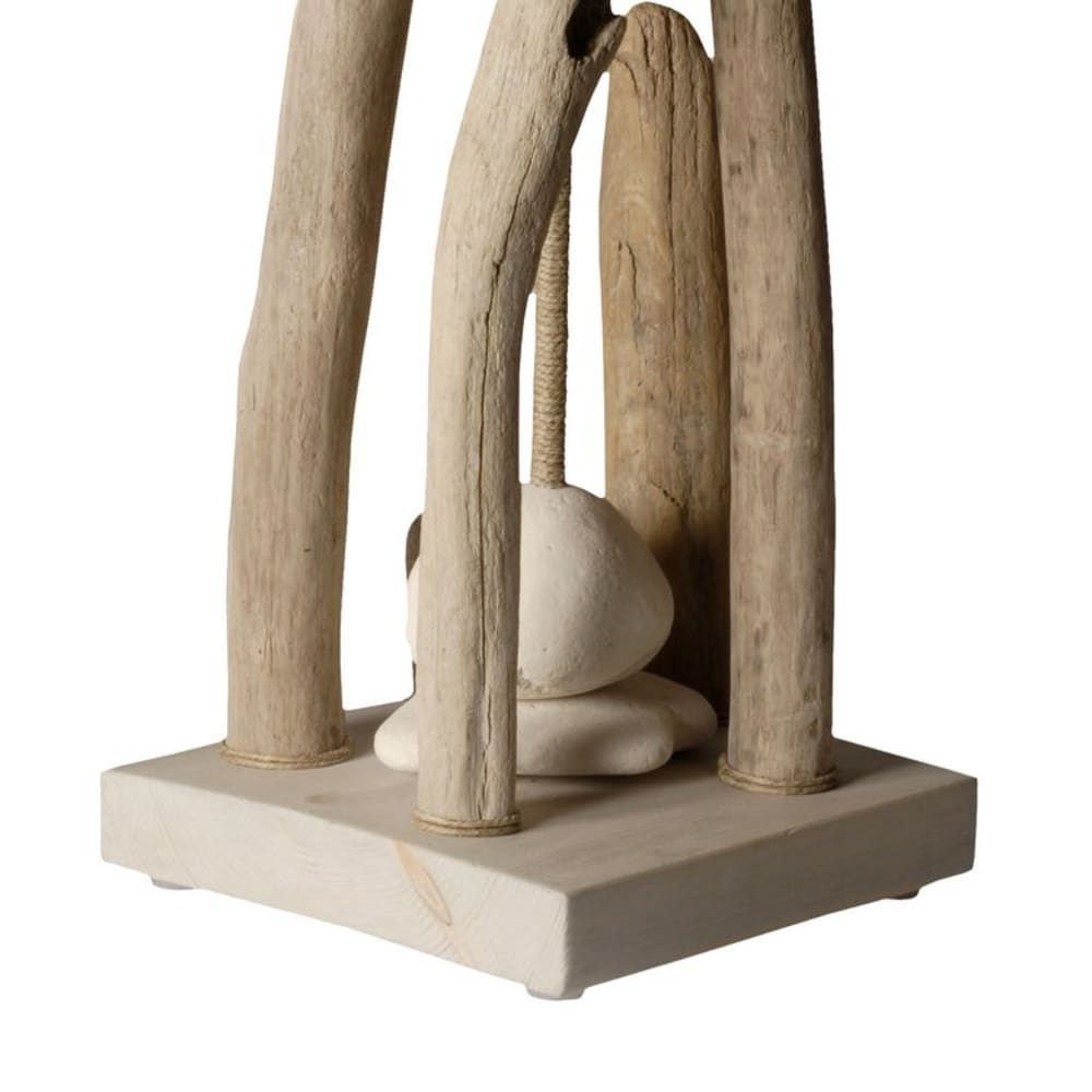 Lampe à poser en bois beige — vue 3