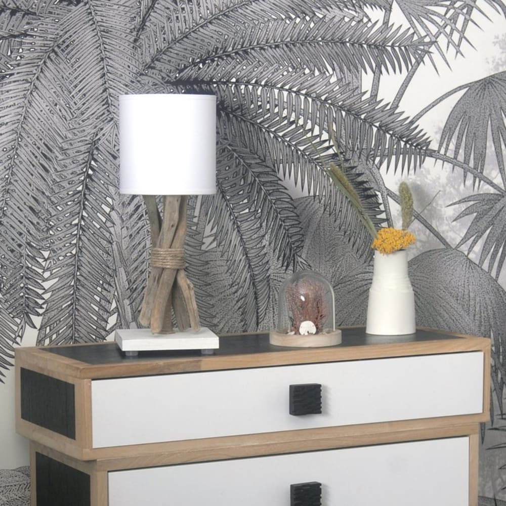 Lampe de chevet en bois blanc - Maisons du Monde