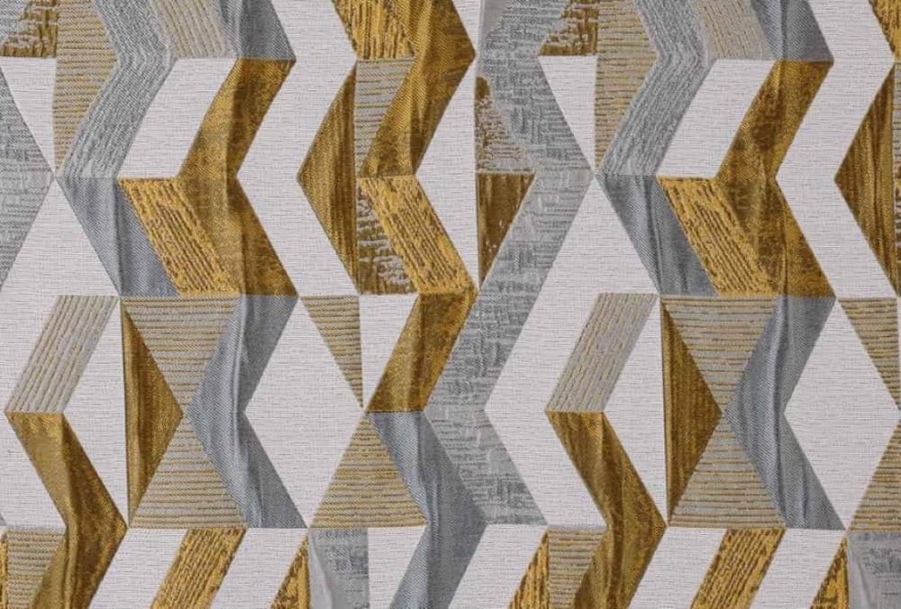 Rideau zig zag coloré polyester jaune 135x240 cm — vue 3
