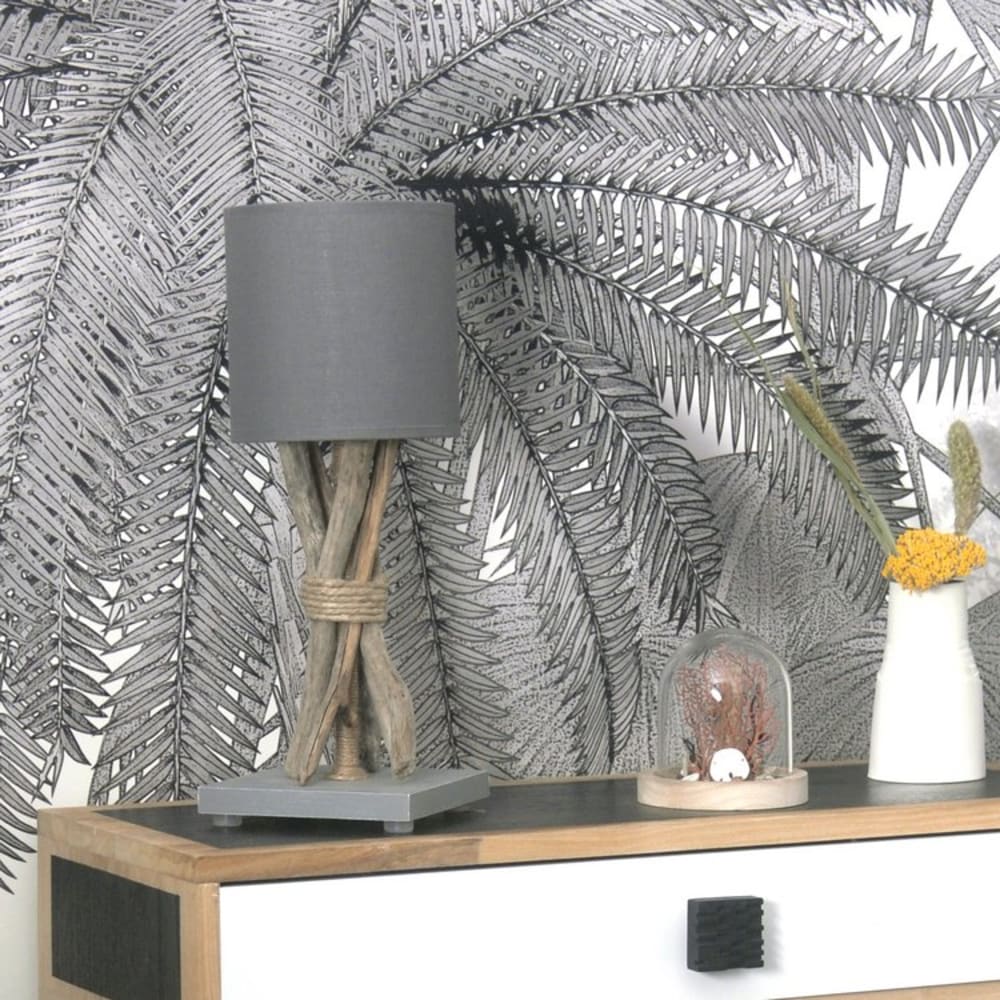 Lampe de chevet en bois gris - Maisons du Monde