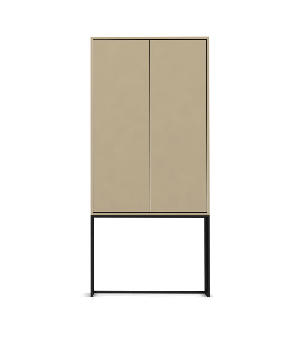 RNT by Really Nice Things Schrank Sideboard 2 Türen aus MDF in Taupe style modern Taupe Spanplatte