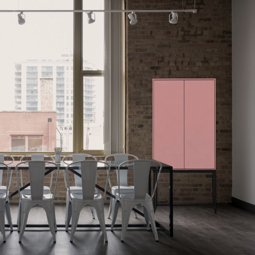 Schrank Sideboard 2 Türen aus MDF in  Rosa - Maisons Du Monde
