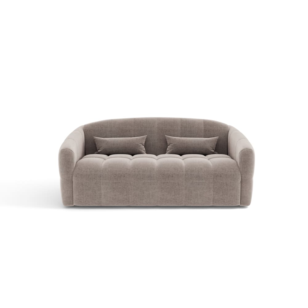 Canapé convertible express 140cm 4 places en velours taupe Canapé convertible express 140cm 4 places en velours taupe
