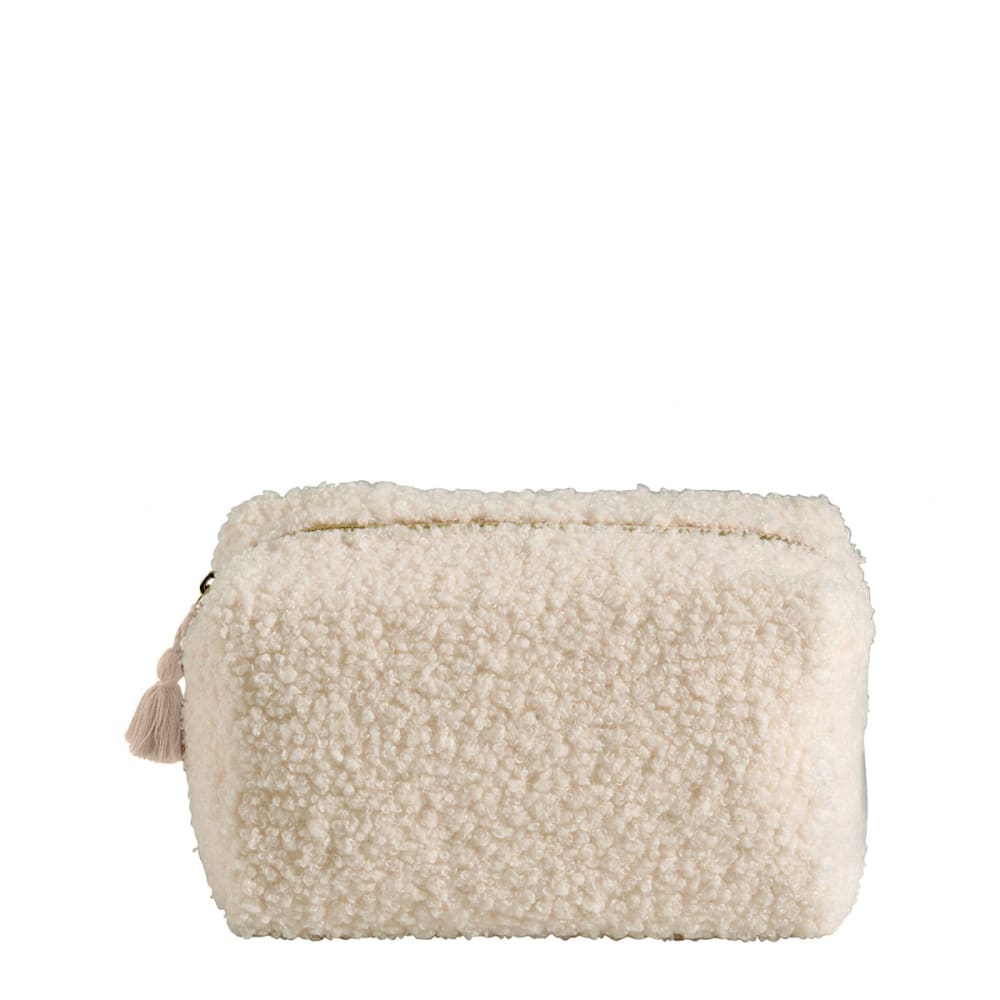 Mathilde M Trousse de toilette rectangulaire Bouclette écrue - Petit modèle Blanc Pes - Polyester - 18x11x11cm