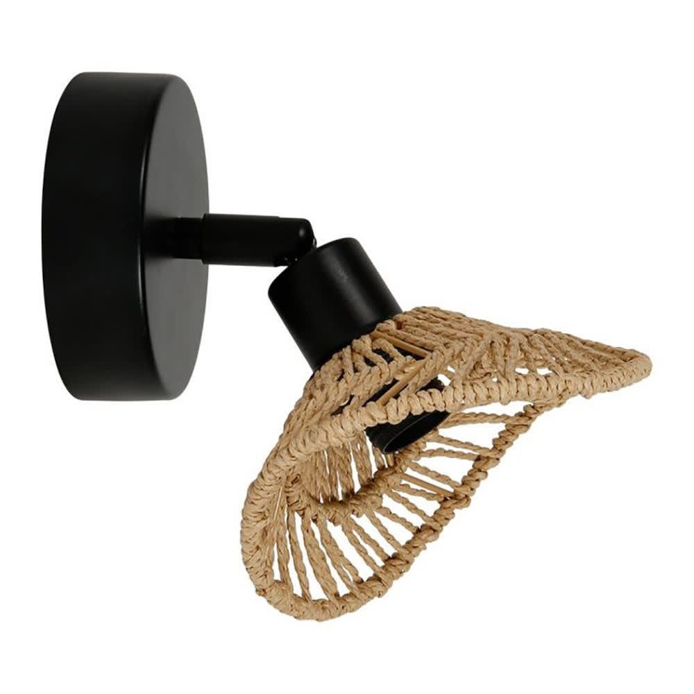 Decoratie Applique spot orientable corde ozana naturel Beige Métal