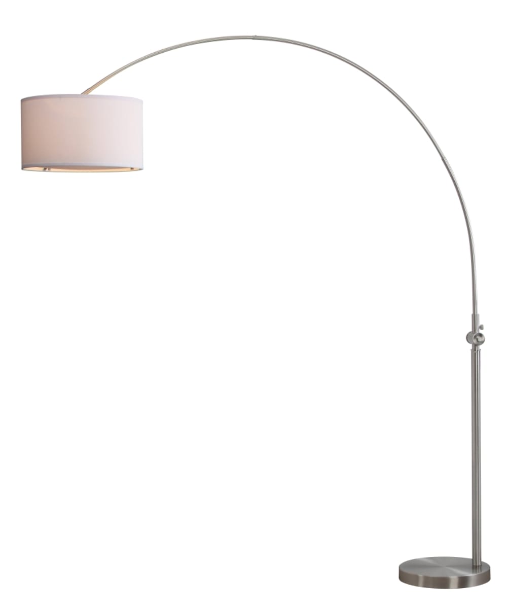 Lampe sur pied en le fer beige
