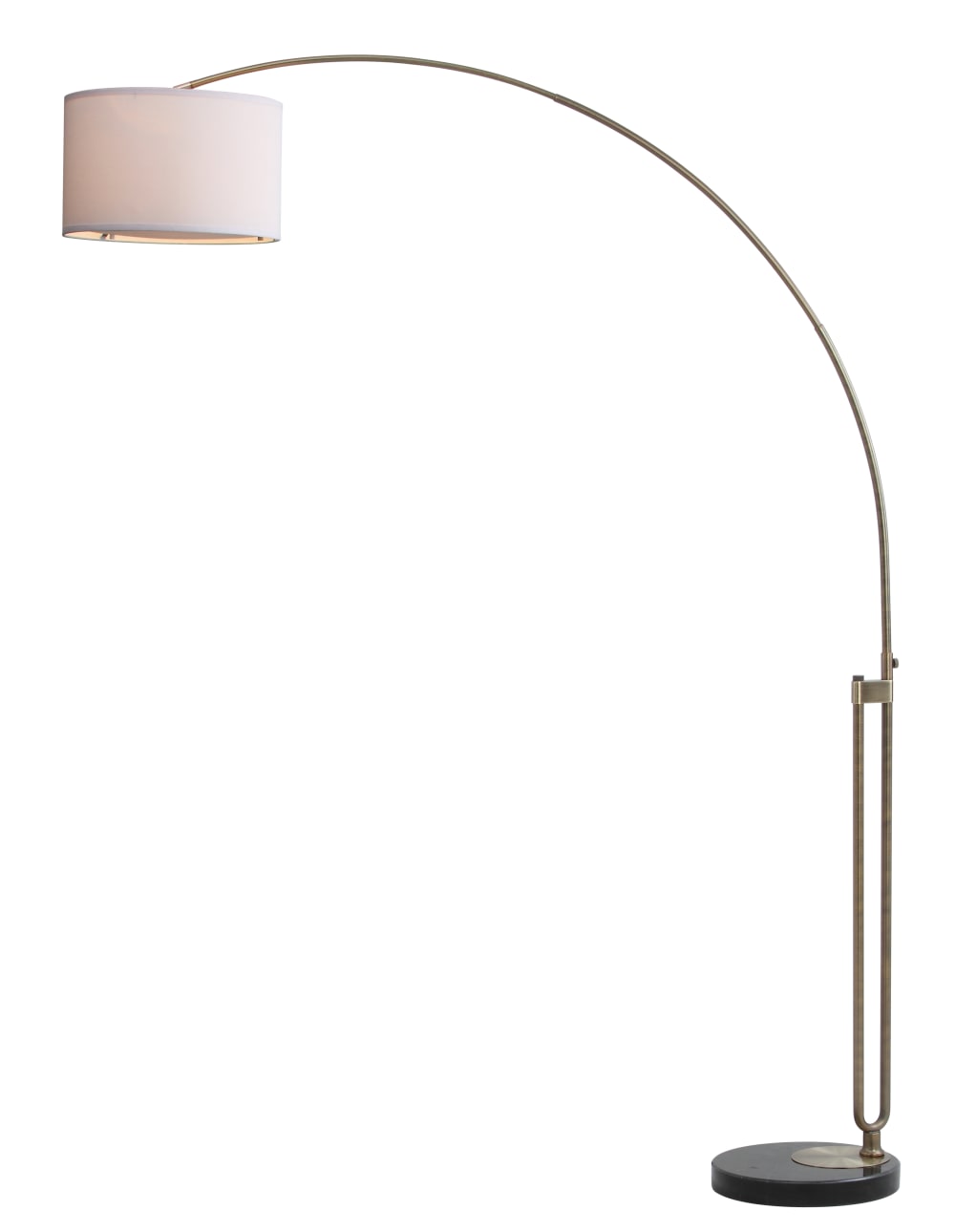 Lampe sur pied en fer, argent