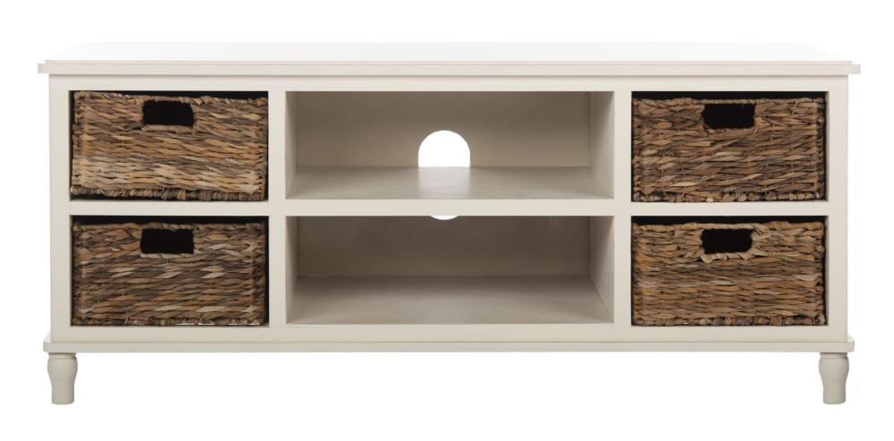 Soporte multimedia de madera de pino blanco