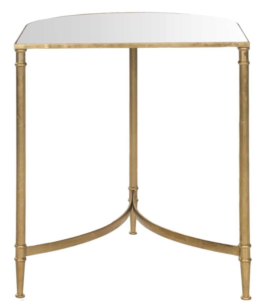 Table d'appoint en fer/verre, or Table d'appoint en fer/verre, or
