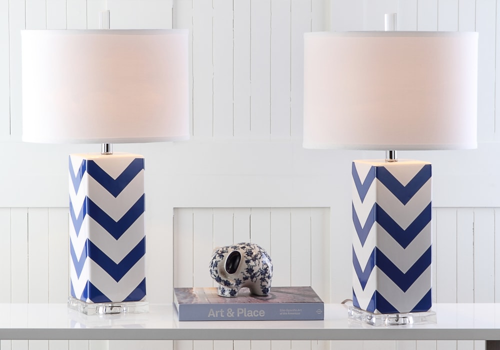Safavieh 2er-Set tischlampen aus Keramik/Acryl, Marineblau style modern - Keramik