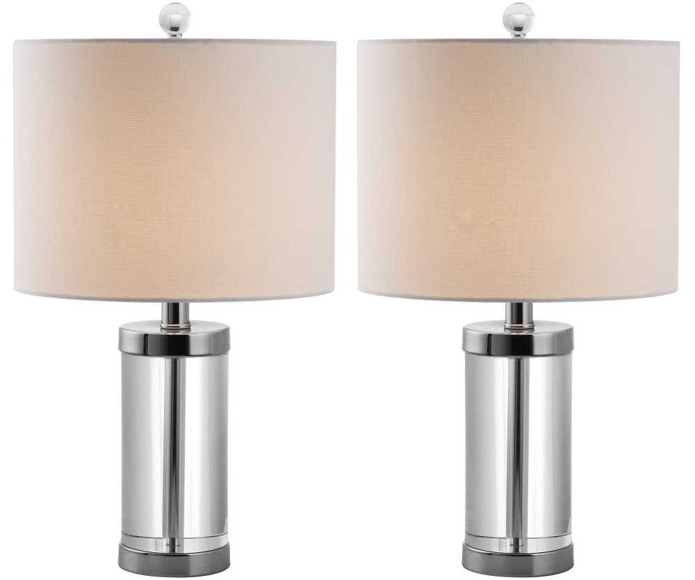 Ensemble de 2 lampes de table en polyester, transparent