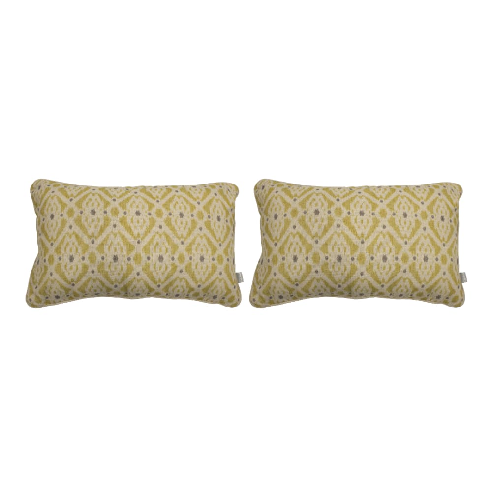 2 Housses de coussins 30x50 cm jaune