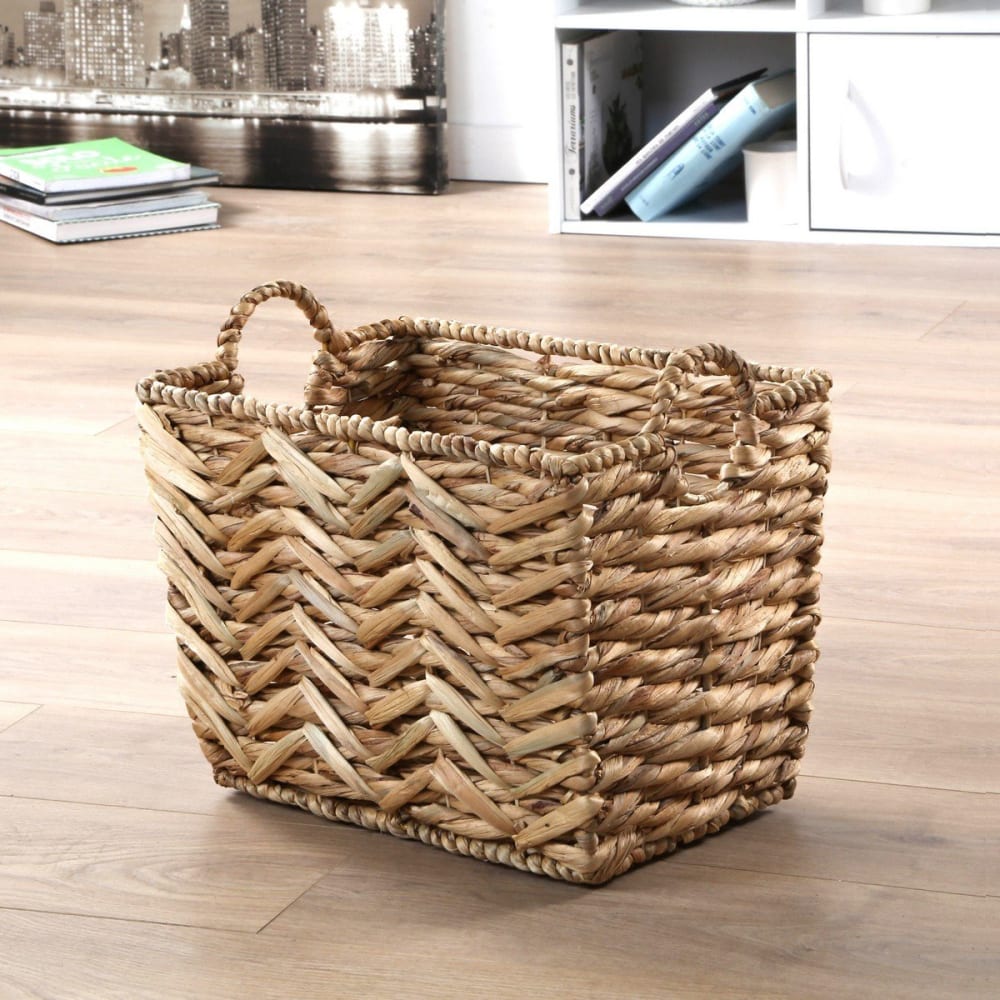 Hoher korb aus Wasserhyazinthe - L40xH30 cm - - Maisons Du Monde