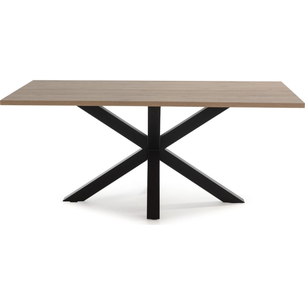 Table à manger rectangulaire effet bois naturel 180 cm