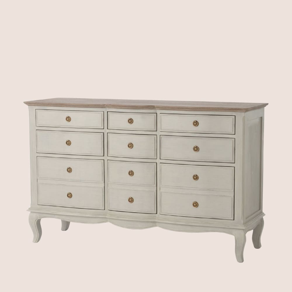 Commode baroque 9 tiroirs amande - Maisons du Monde