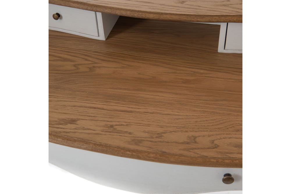 Bureau secrétaire en bois blanc shabby chic - Maisons du Monde