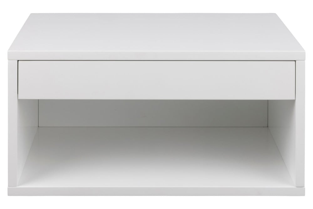 Chevet suspendu 1 tiroir 1 niche blanc