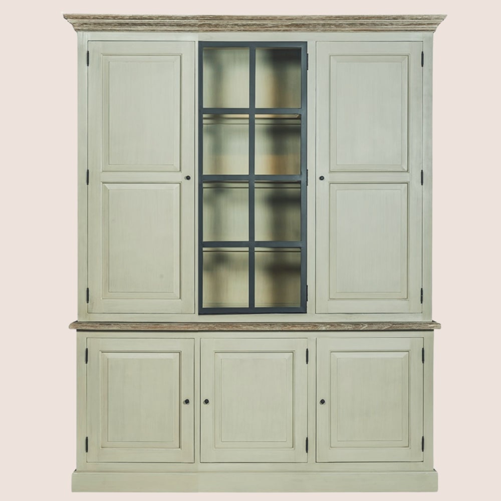 Buffet vaisselier en bois 3 portes éclairage led - Maisons du Monde