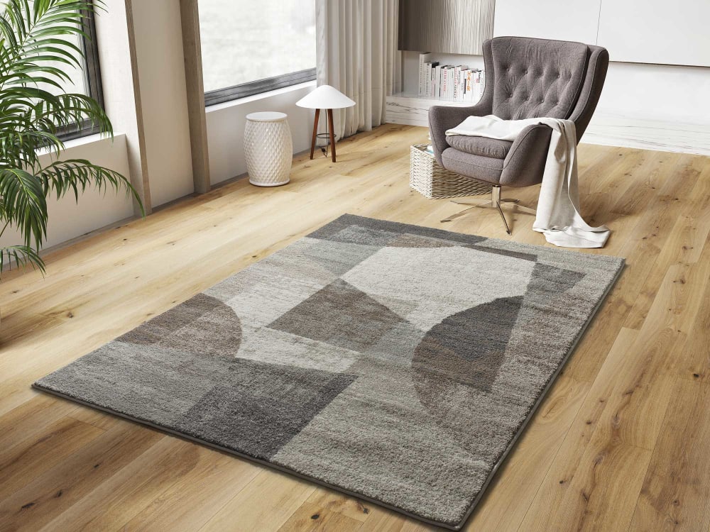 Tapis doux à motifs géométriques multicolores, 067x120 cm — vue 3