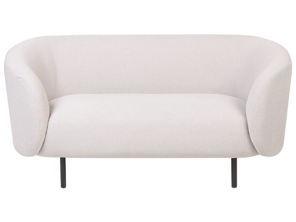 2-Sitzer Sofa 2 Personen Aus Stoff, Beige