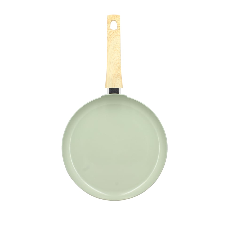 Menastyl Crêpière 26cm avec revêtement céramique céladon - tous feux Vert Aluminium