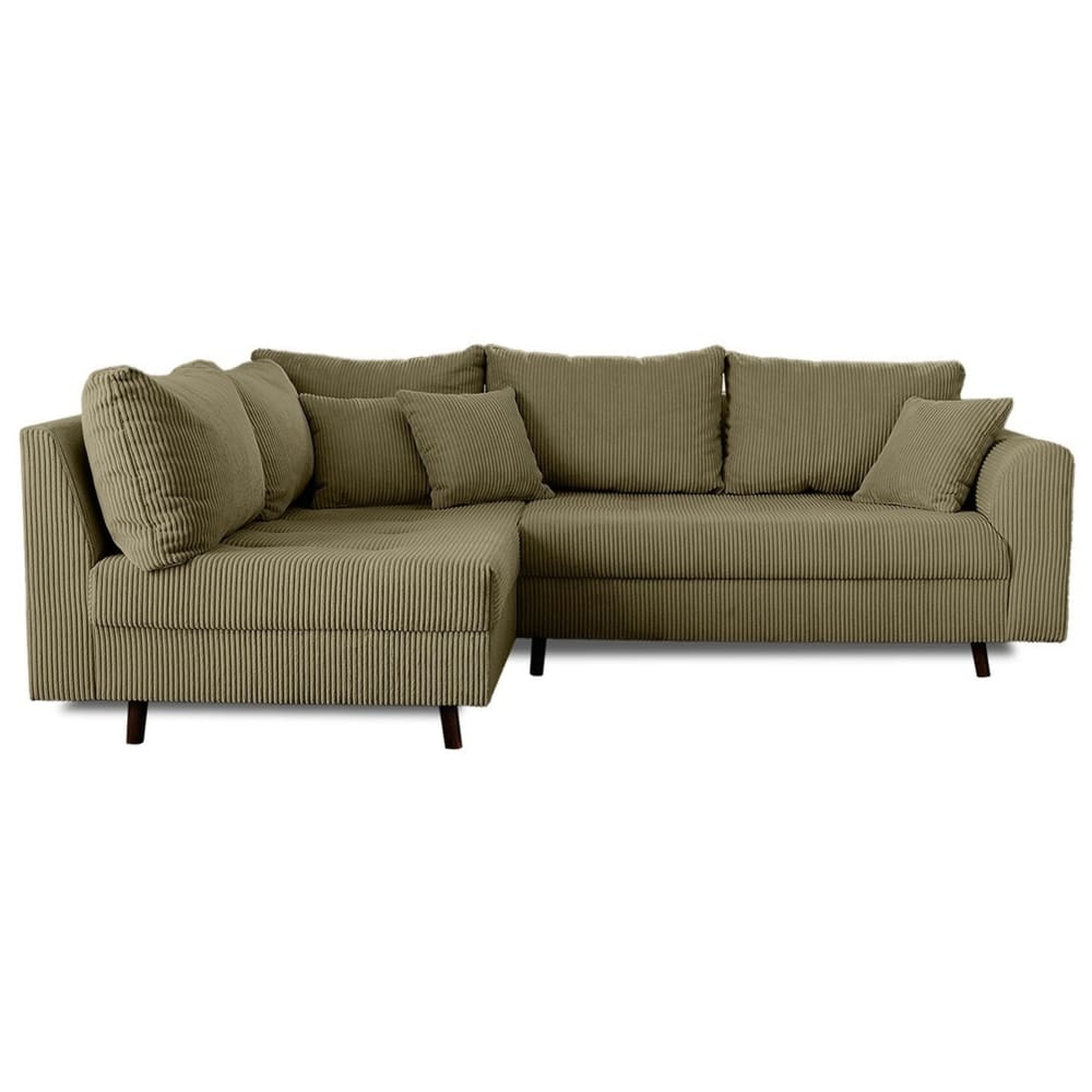 Rune - canapé d'angle gauche - 4 places - en velours côtelé