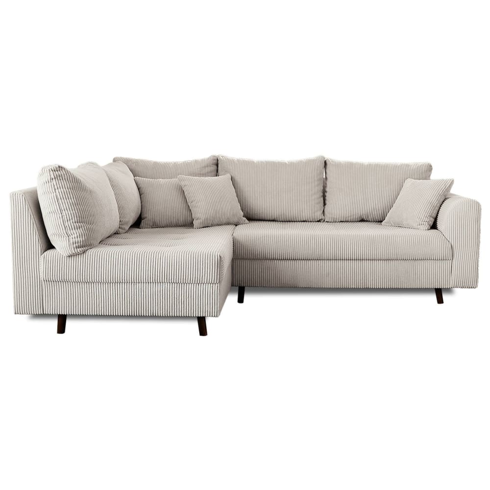 Rune - canapé d'angle gauche - 4 places - en velours côtelé