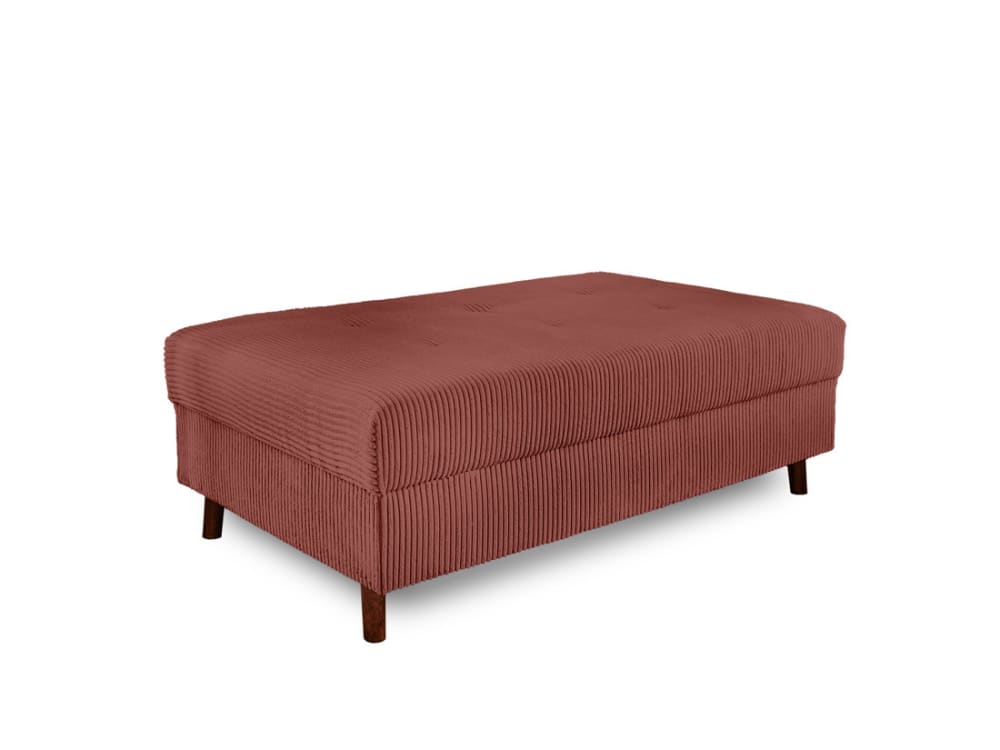 Pouf modulable en velours côtelé terracotta - Maisons du Monde