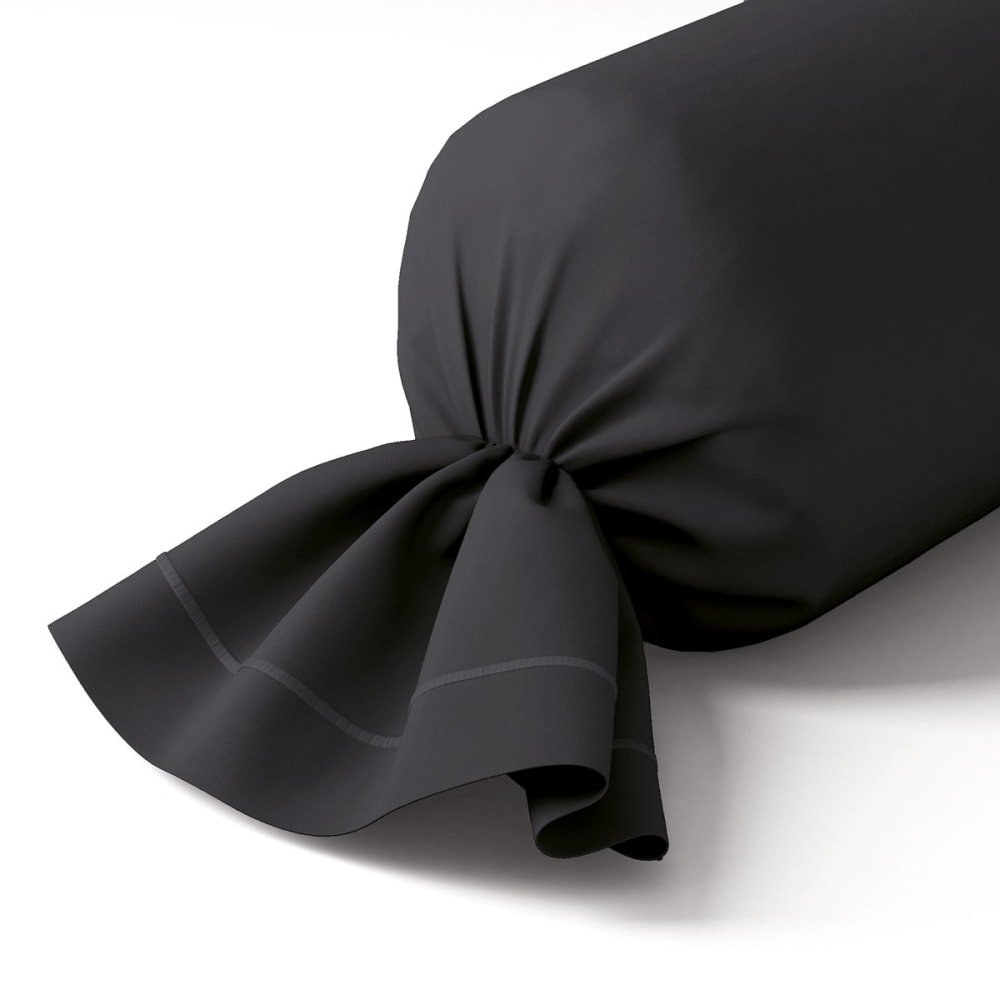 Taie de traversin percale fusain 43x210 cm — vue 3