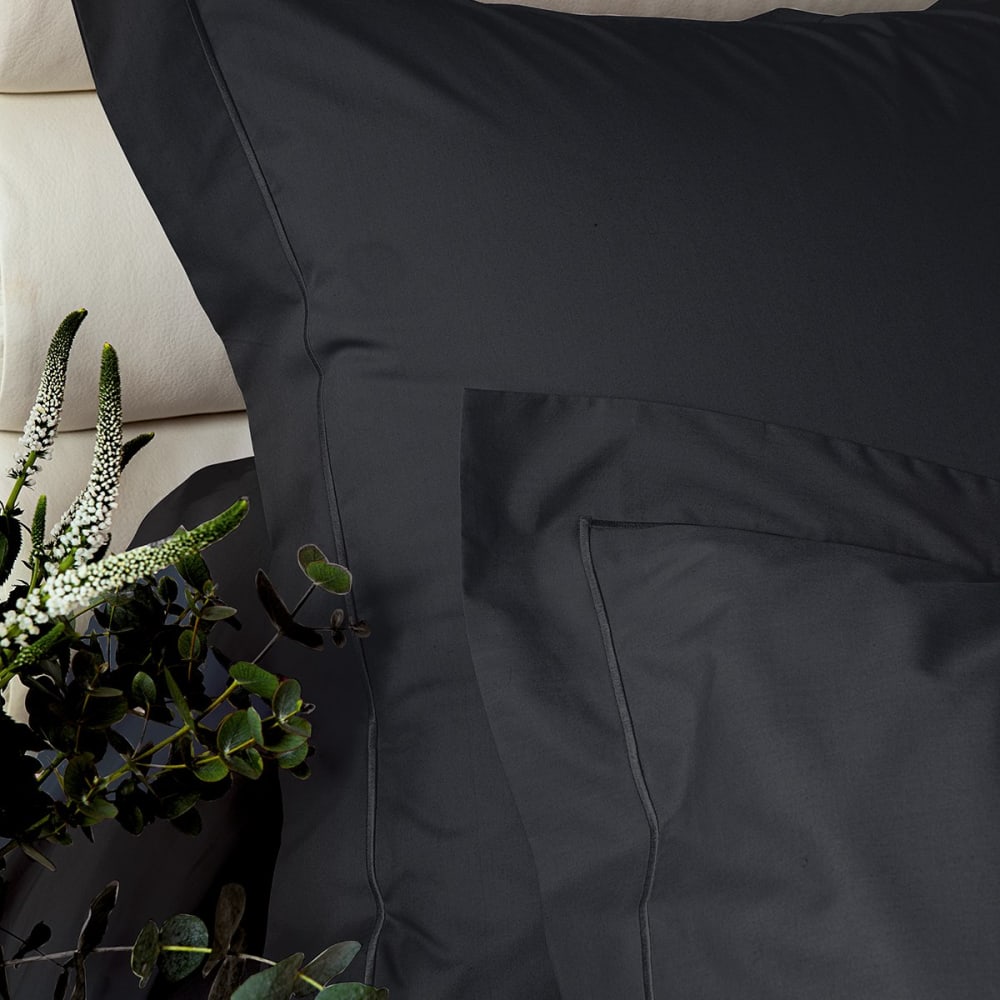 Housse de couette percale fusain 200x200 cm — vue 4