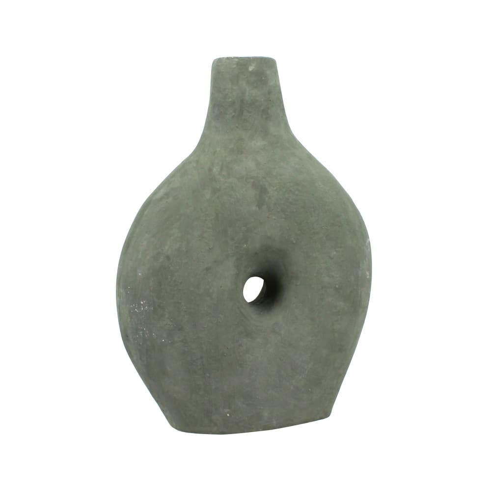 Vase en papier maché kaki
