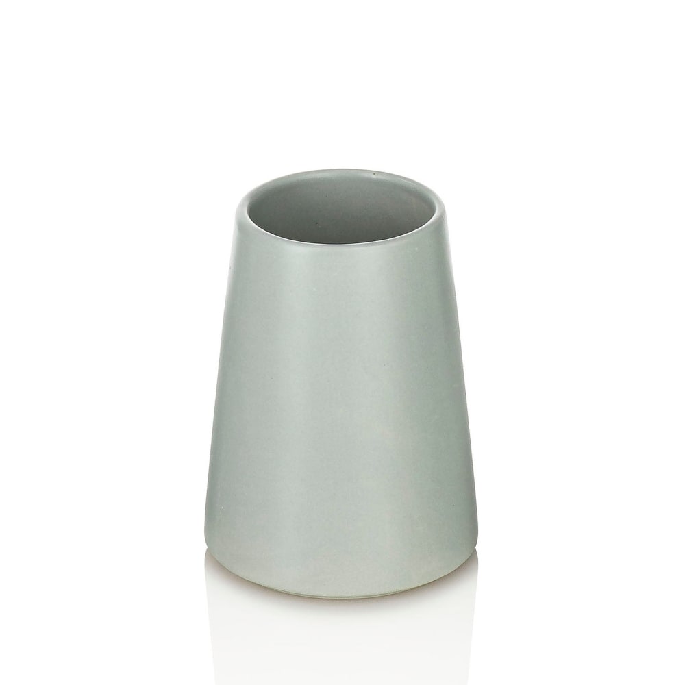 Set d'accessoires de salle de bain 4 pièces en céramique grise — vue 4