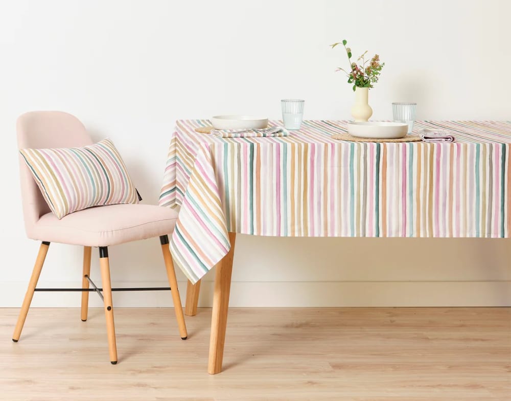 Nappe anti-taches en coton multicolore 300x100 cm