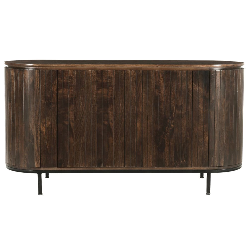 MENTON- Buffet 180 cm en bois massif brun