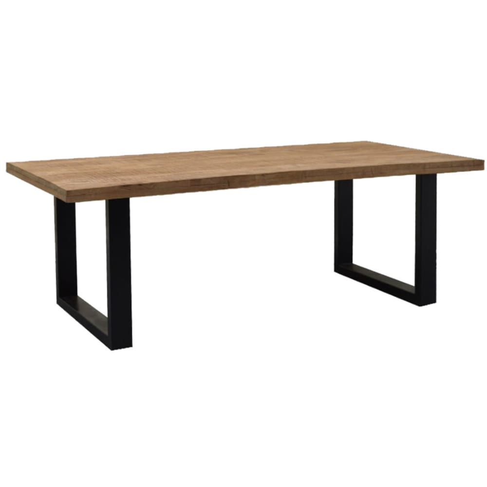 Moloo Esstisch für 6 Personen 160 cm aus Massivholz style industrial Braun