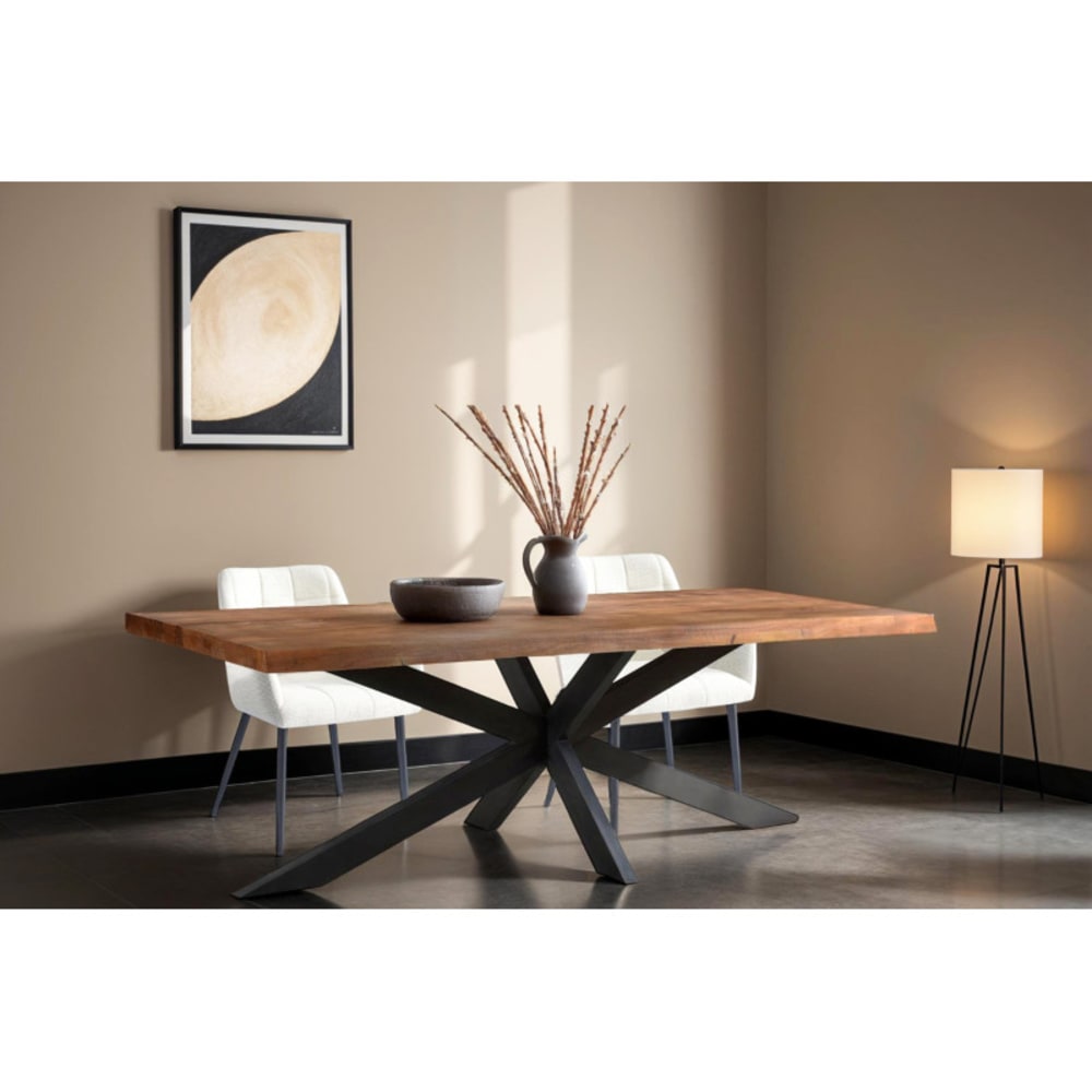 Table repas 8/10 personnes 220 cm, chants bruts de sciage - Maisons du Monde