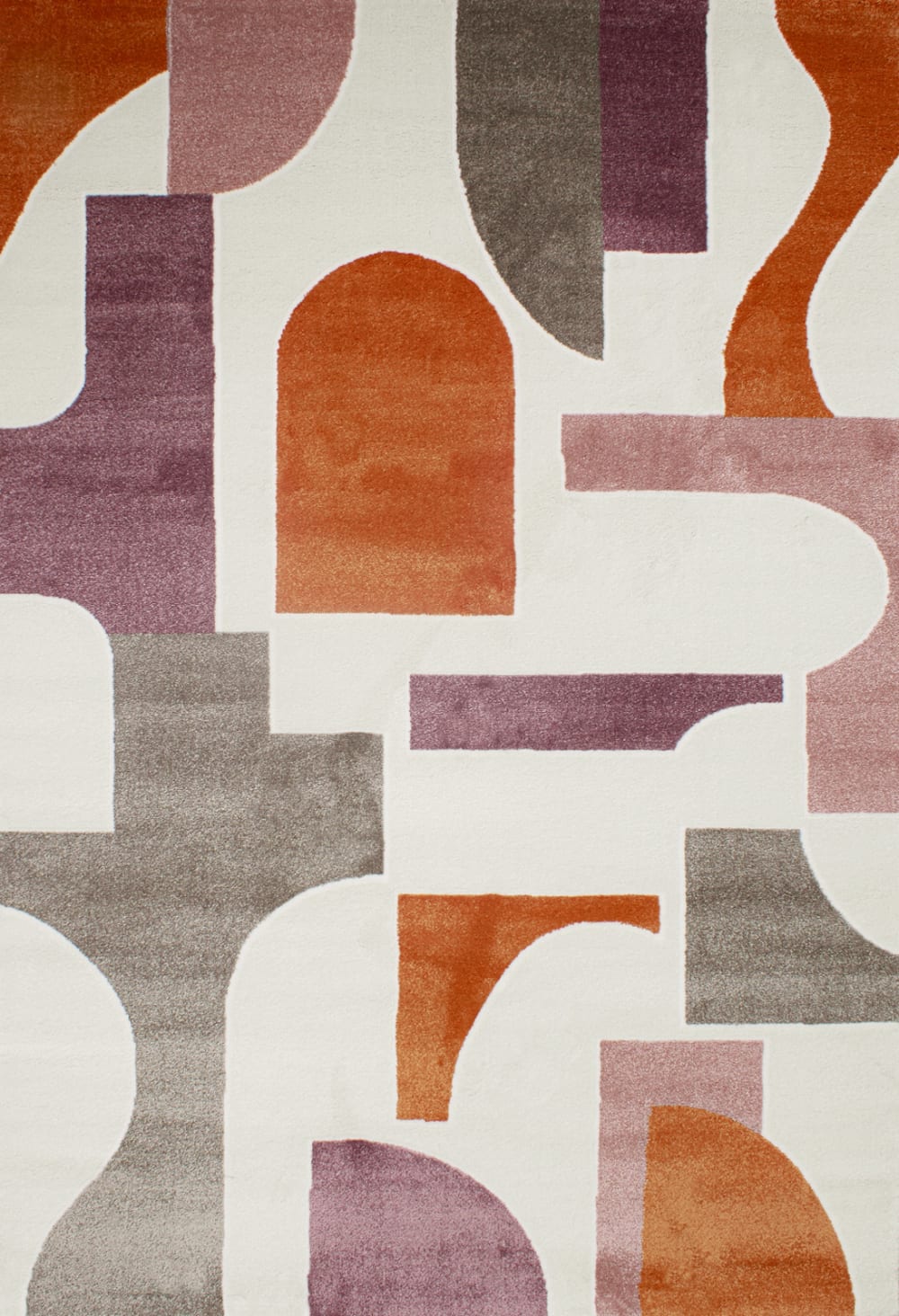 Tapis géométrique à poils ras - multicolore - 160x230 cm