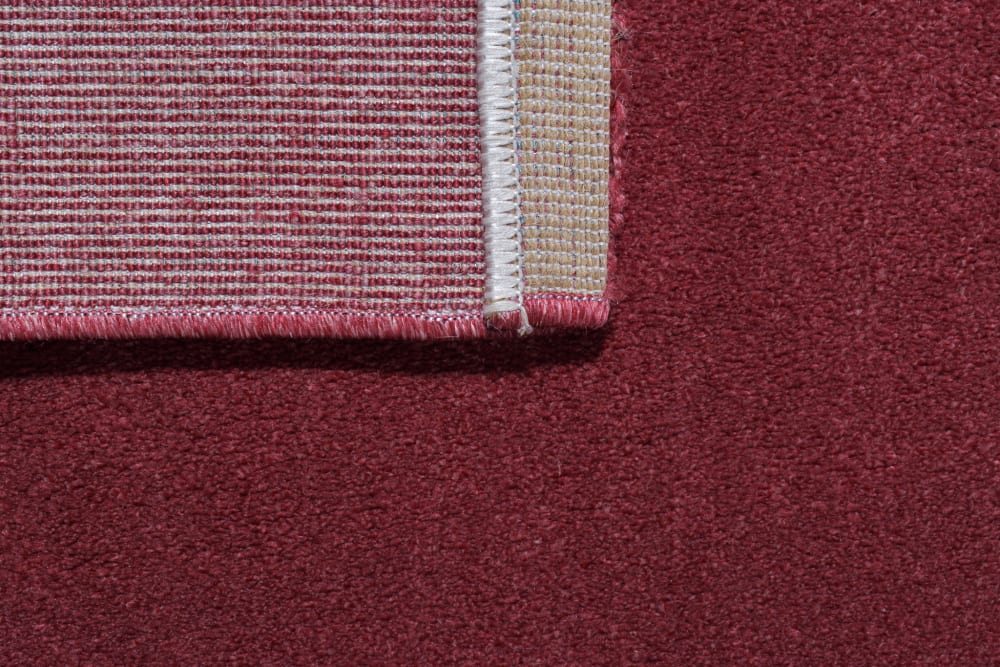 Tapis uni à poils ras - rouge - 80x150 cm — vue 4