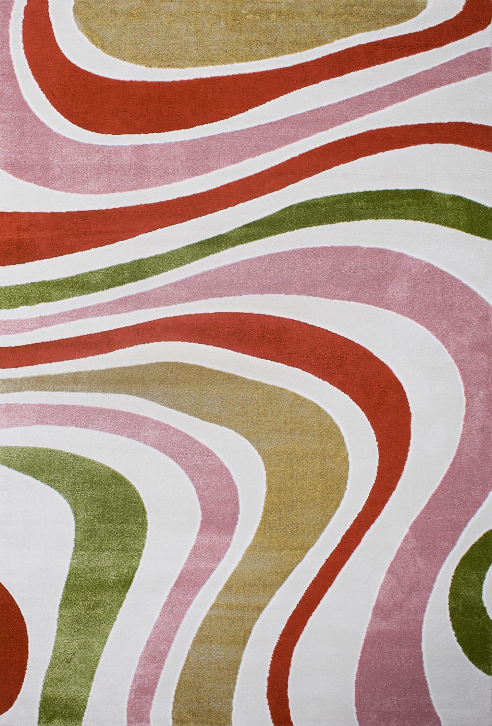 Tapis graphique à poils ras - multicolore - 200x290 cm