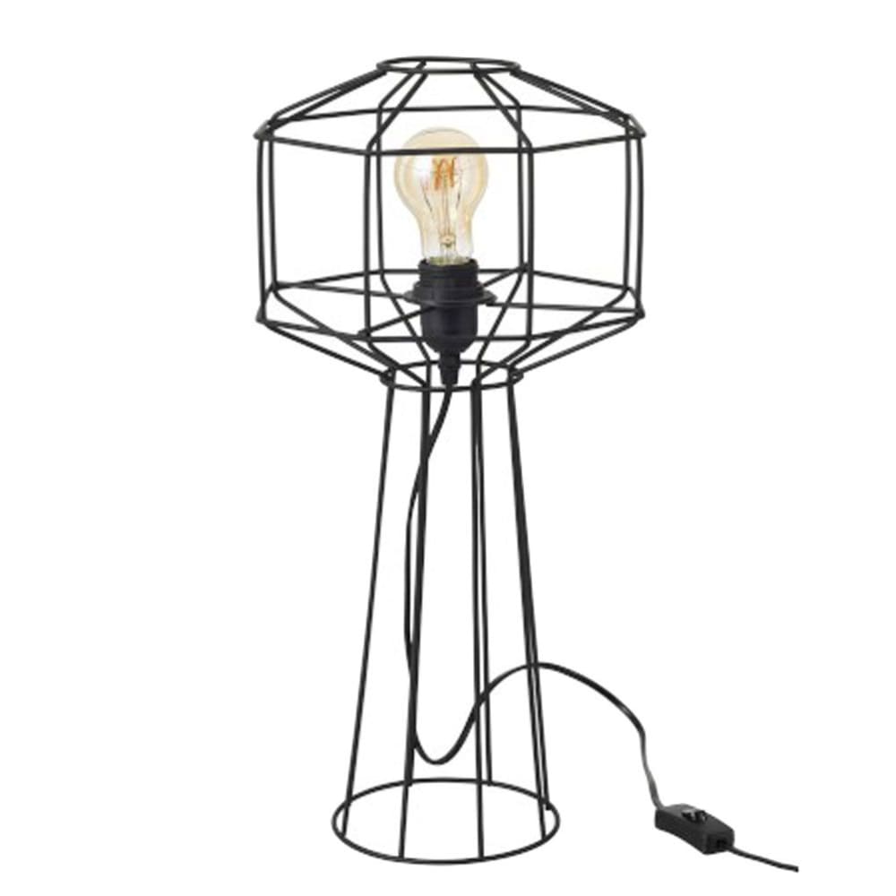 JOLIPA Lampe de Métal Noir 51 cm Métal Hauteur 51 cm x largeur 24 cm x longueur 24 cm Ampoule non Incluse