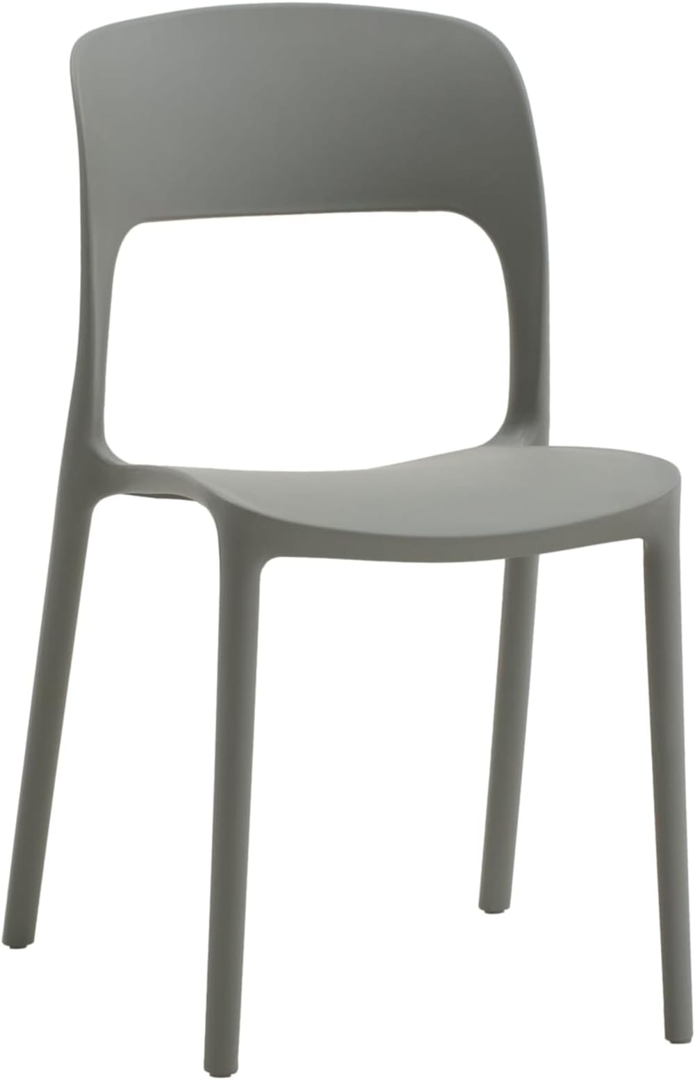 Lot de 4 chaises en polypropylène - gris