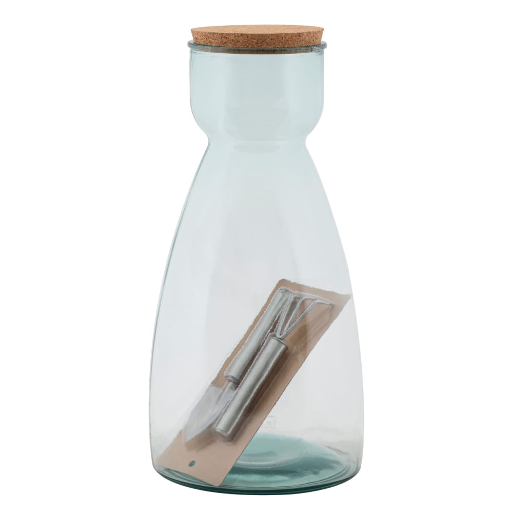Vase en verre recyclé transparent Ø cm 21,5x43,5