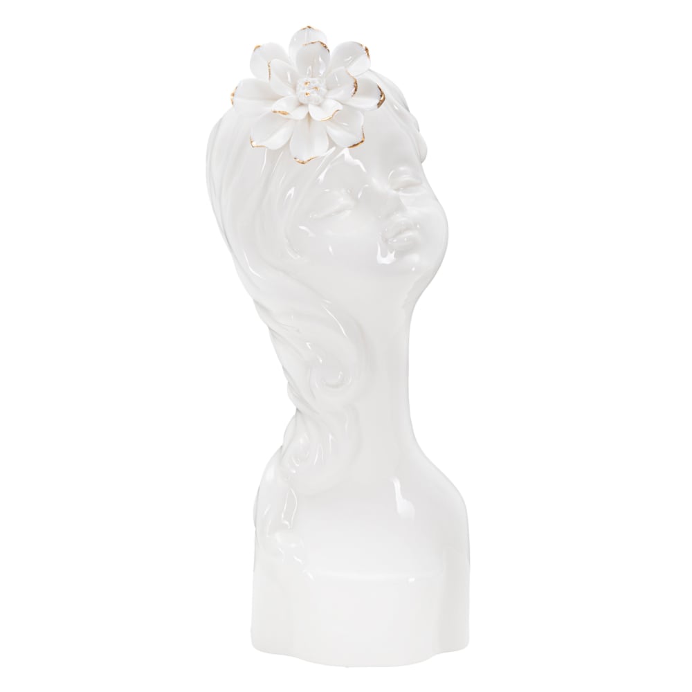 Vase en porcelaine blanc 10,5x10x24,7  cm