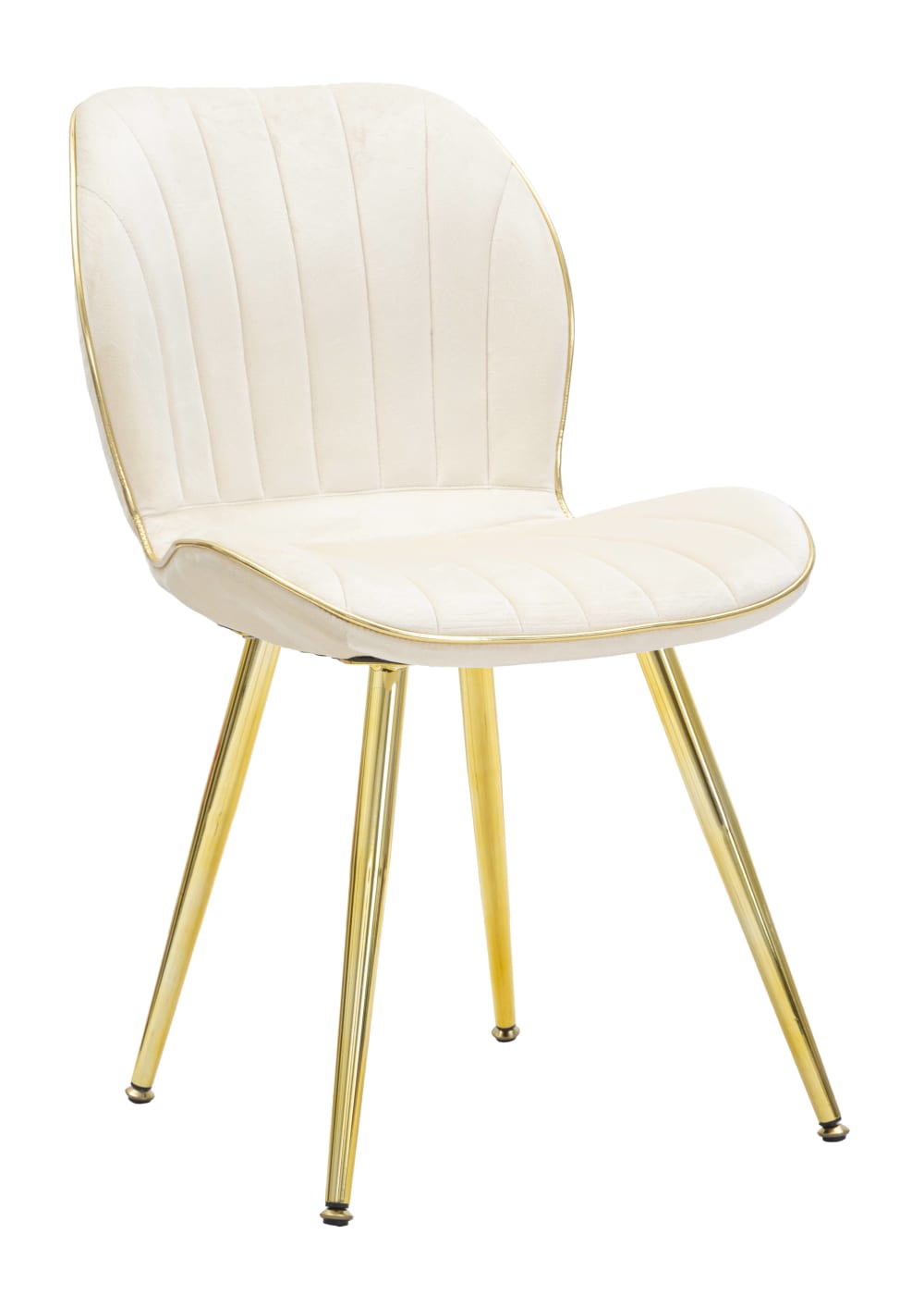 fauteuil en velours crème