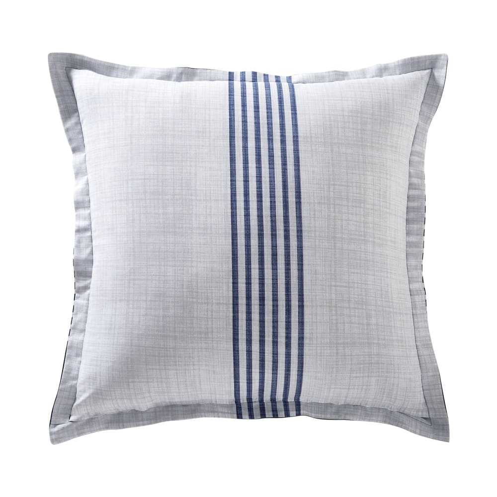Taie volant en coton bleu marine 63x63cm