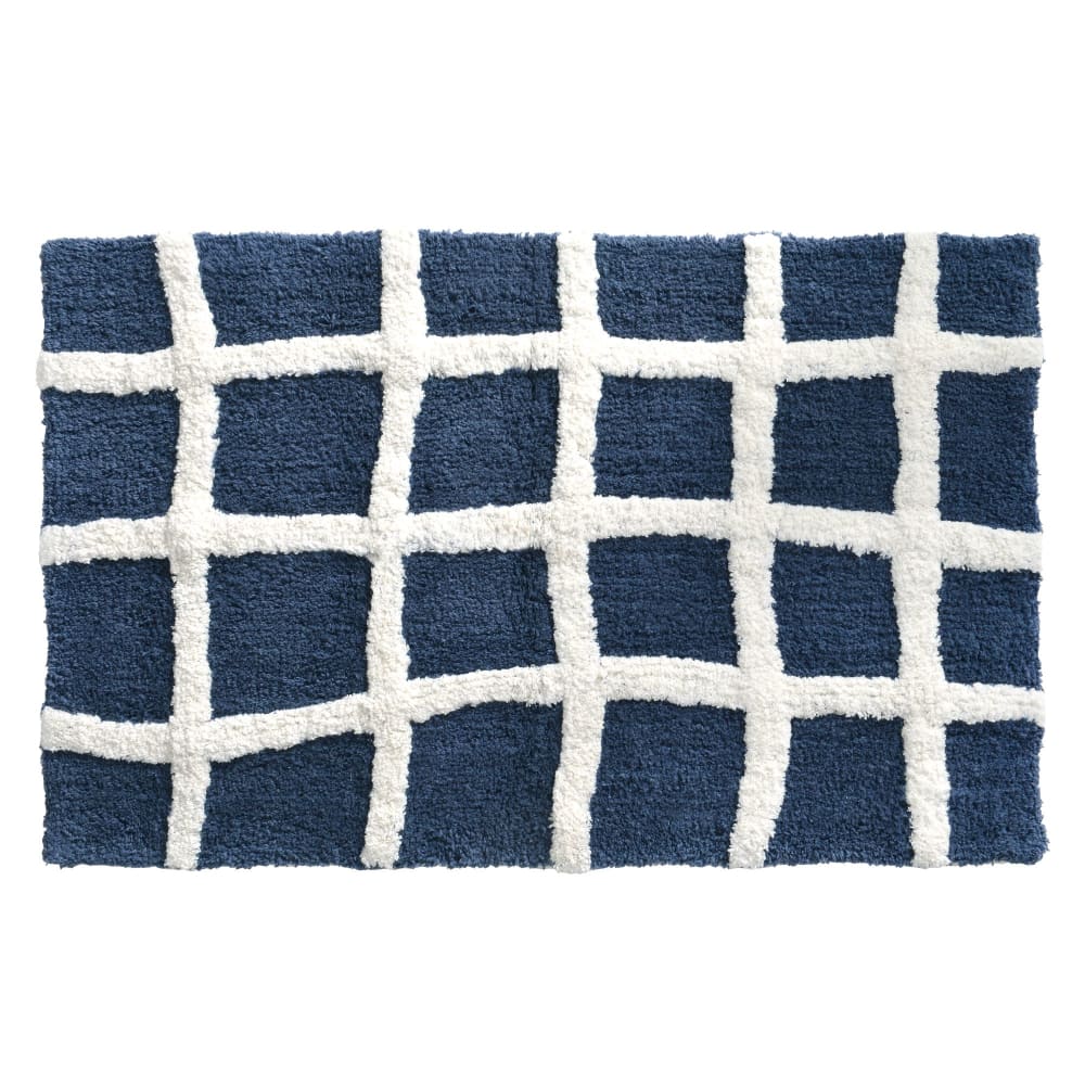 Tapis de bain en coton bleu marine 50x80cm